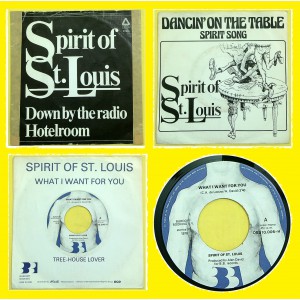 SPIRIT OF ST. LOUIS Lot of 3x original 45's w/picture sleeve (Post Nou &)
